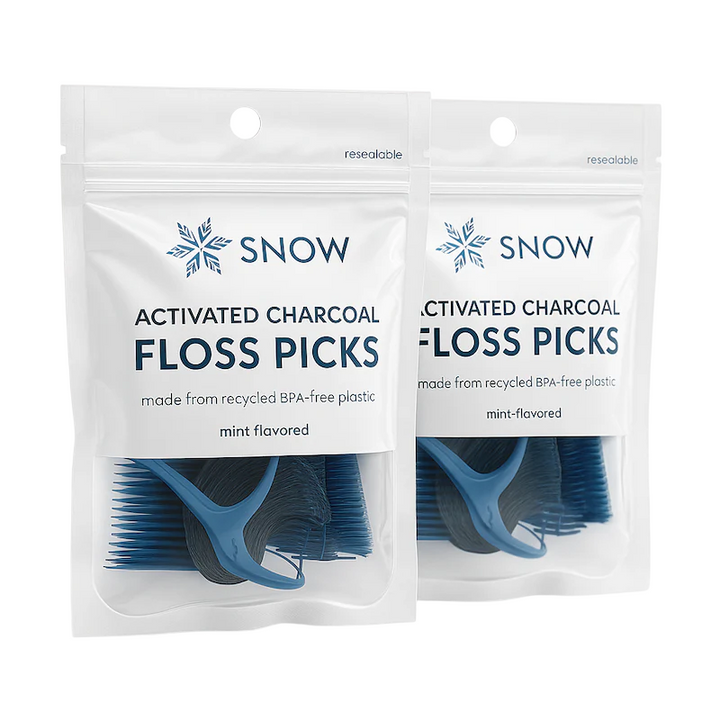 charcoal-whitening-floss-picks-snow